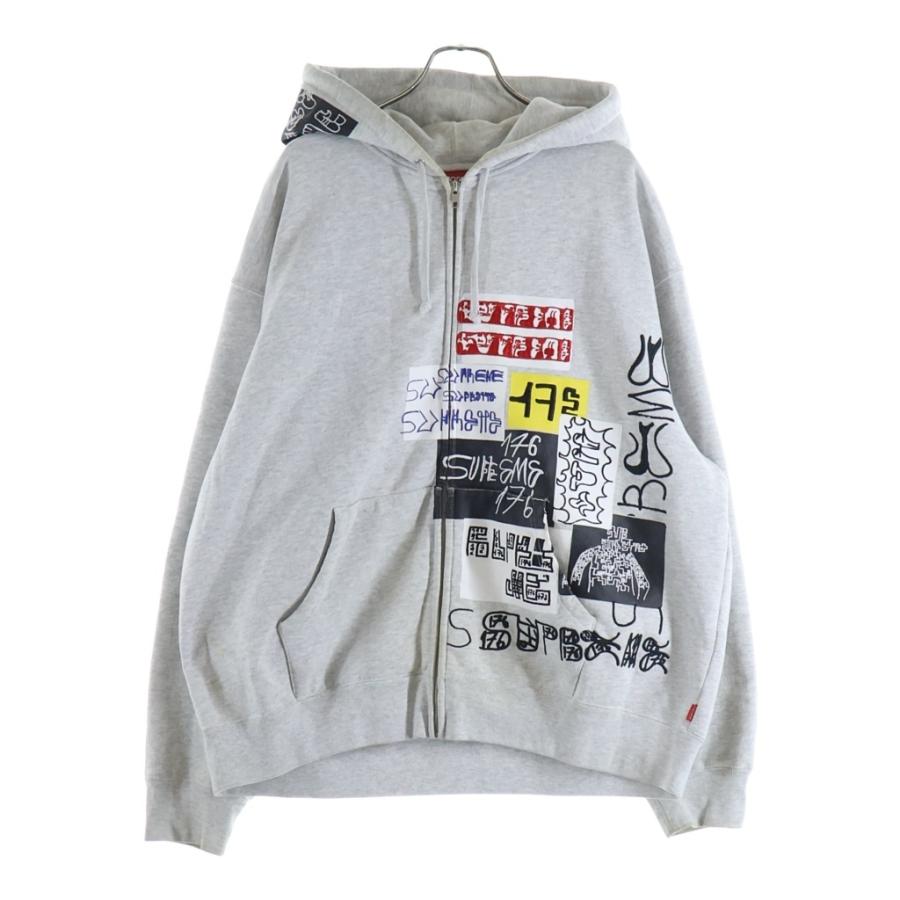 SUPREME シュプリーム 25AW 176 Zip Up Hooded Sweatshirt ジップアップ ロゴエンブロイダリー フーデッドスウェットシャツ パーカー ホワイト Supreme（シュプリーム） 25AW 176 Zip Up Hooded Sweatshirt ジップ