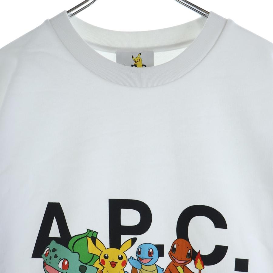 アーペーセー ×POKEMON L/S CREWNECK SWEAT SHIRT ポケモン フロントロゴプリント クルーネックスウェットトレーナー 24242-1-90062