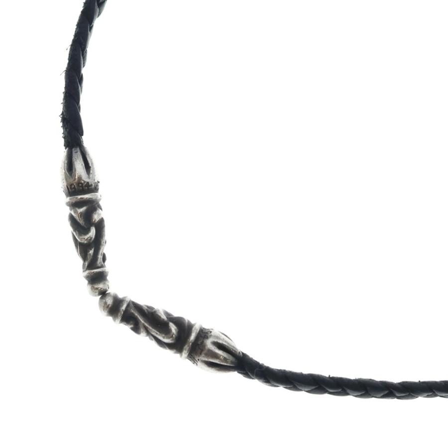 CHROME HEARTS レザーブレード ネックレス CHROME HEARTS（クロムハーツ） LEATHER BRAID SCROLL ネックレス