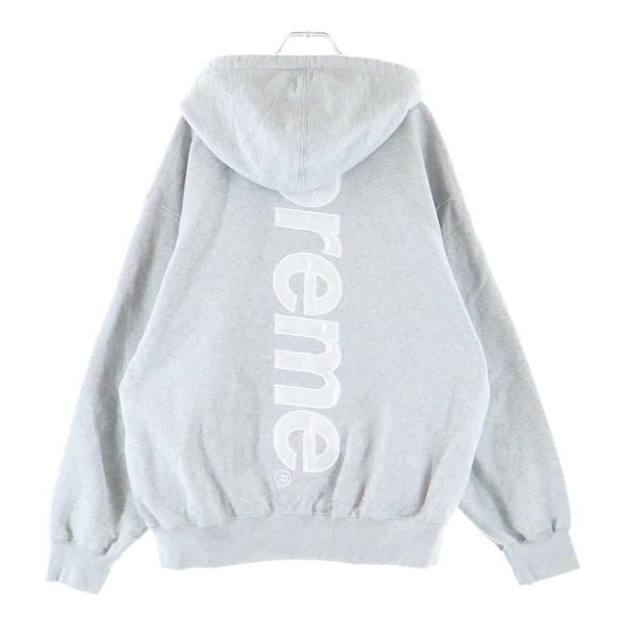 supreme サテン アップリケ フード パーカー フーディ グレー Supreme（シュプリーム） 24AW Satin Applique Hooded Sweatshirt