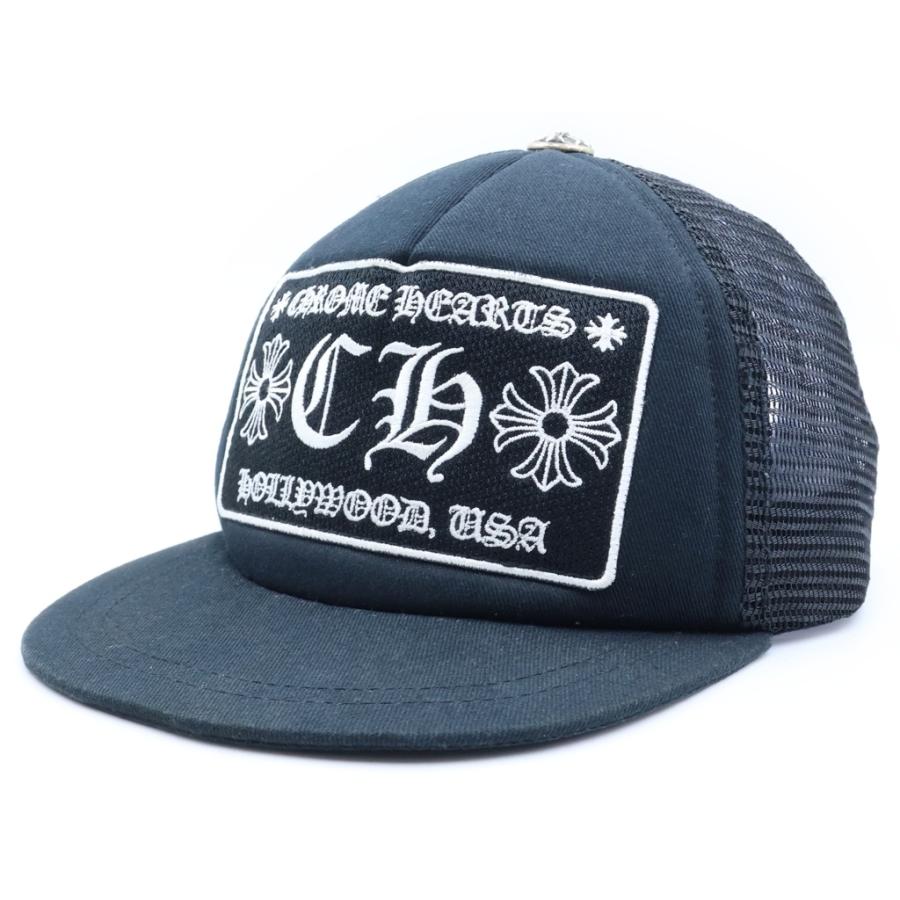 CHROME HEARTS キャップ 帽子 ブラック CHROME HEARTS（クロムハーツ） TRUCKER CAP CHロゴ メッシュ 5パネル