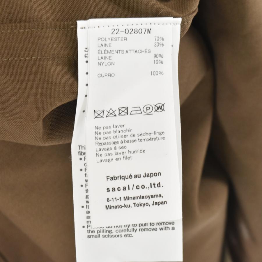 サカイ 22AW Suiting Layered Shirt 22-02807M スーチングレイヤード