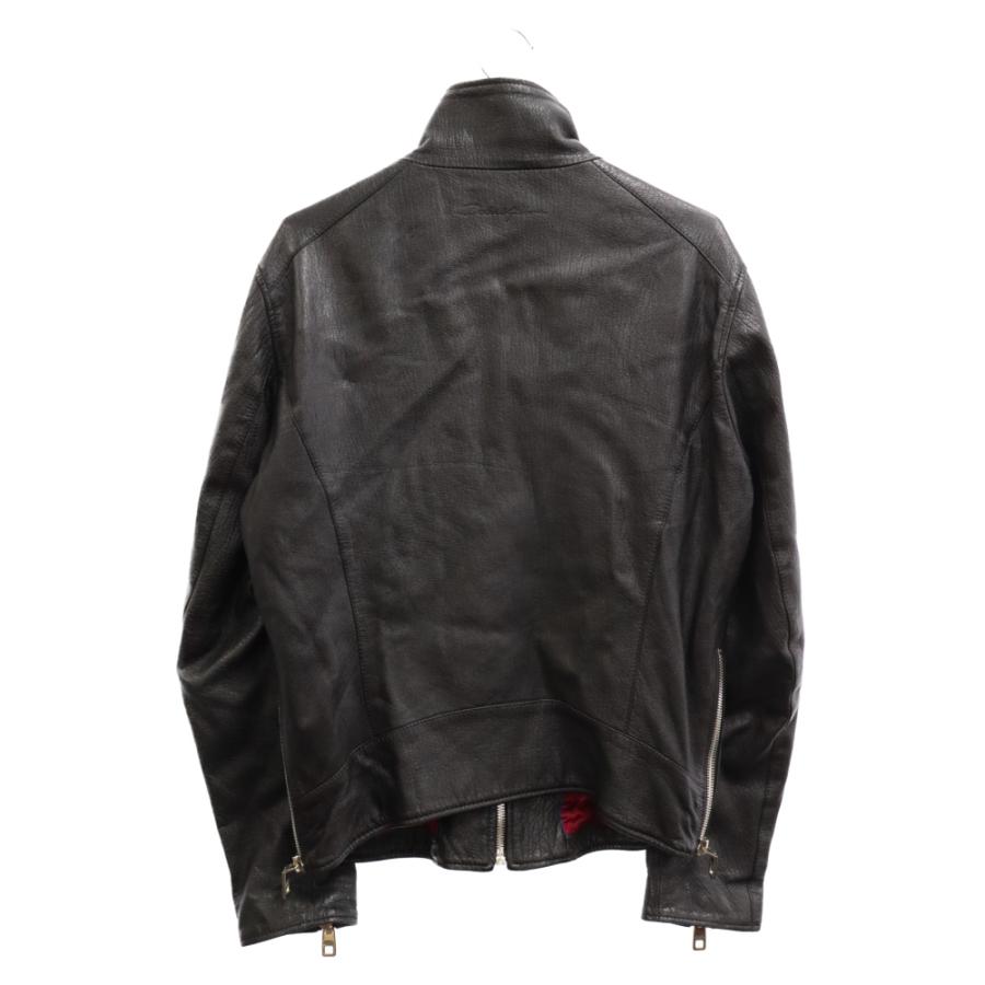 DOLCE & GABBANA ドルチェアンドガッバーナ LAMB LEATHER JACKET G9LL5L サイドスリットラムレザージャケット ブラック｜shopbring｜02