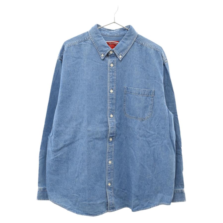 SUPREME シュプリーム 21AW Applique Denim Shirt ロゴアップリケ