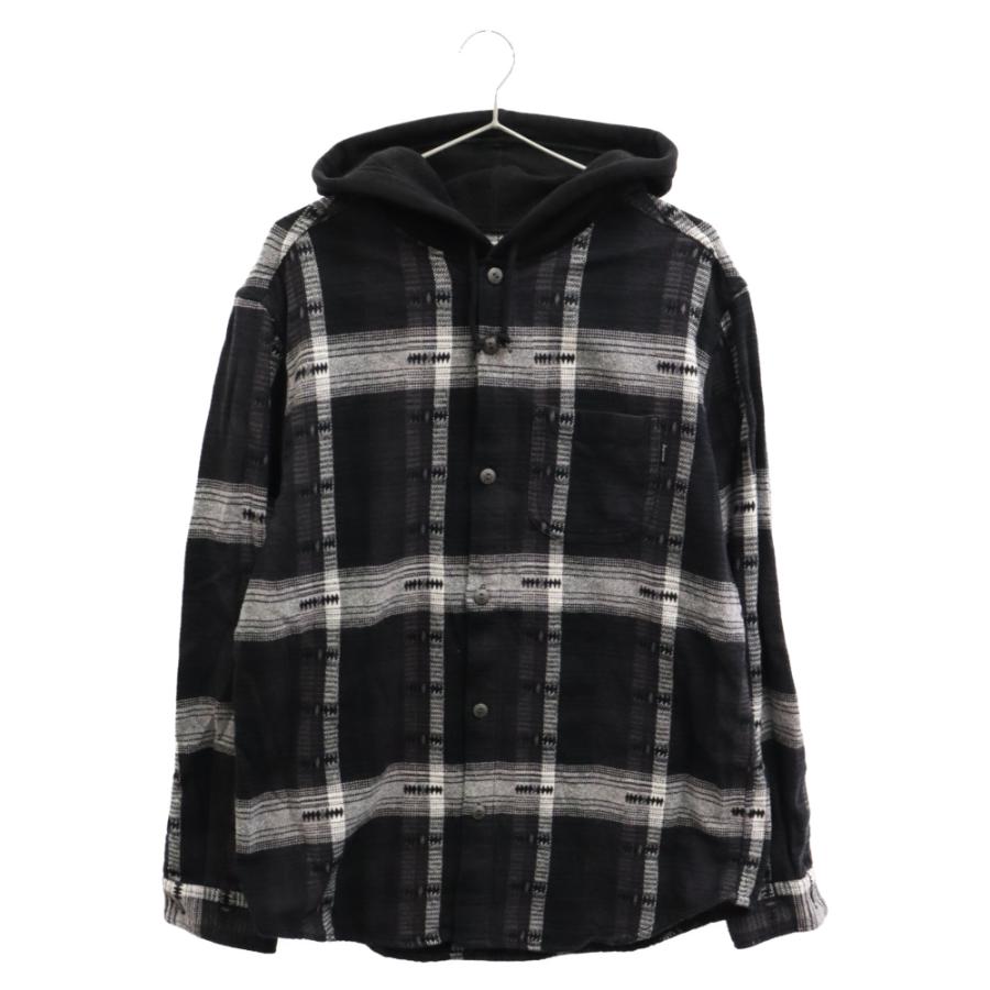 トップス Supreme Hooded Jacquard Flannel Shirt supreme Hooded jacquard flannel shirt M - メルカリ