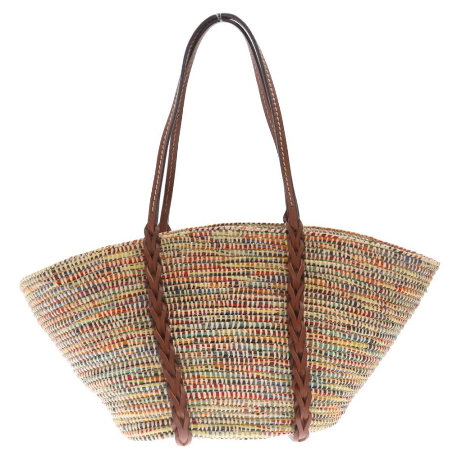 PRADA（プラダ） ストロー レザー カゴ ハンドバッグ トートバッグ