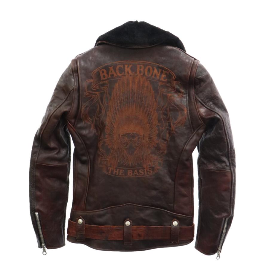 BACK BONE バックボーン インディアンスカル ホースハイド ダブル 