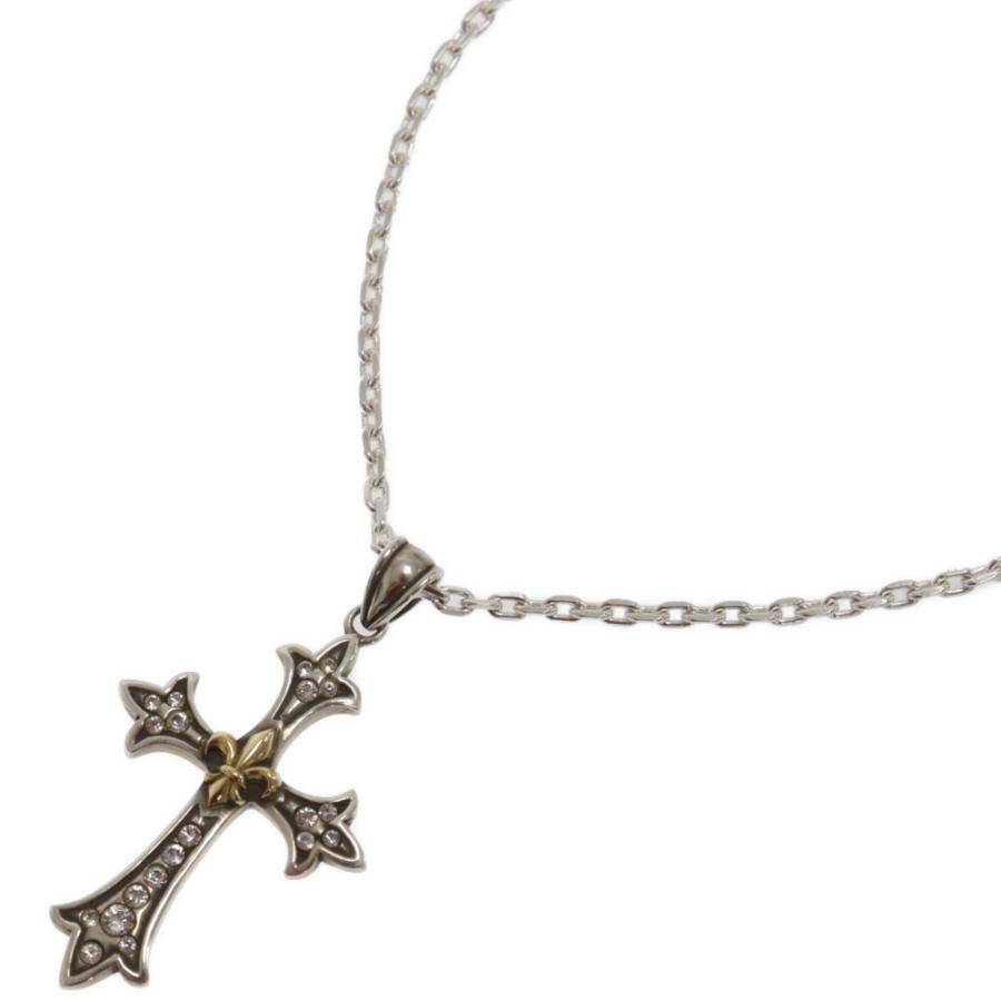 DRAGON ASH ドラゴンアッシュ KJデザイン 公式 クロス フレア ペンダント ネックレス 18K 925SV ジルコニア シルバー