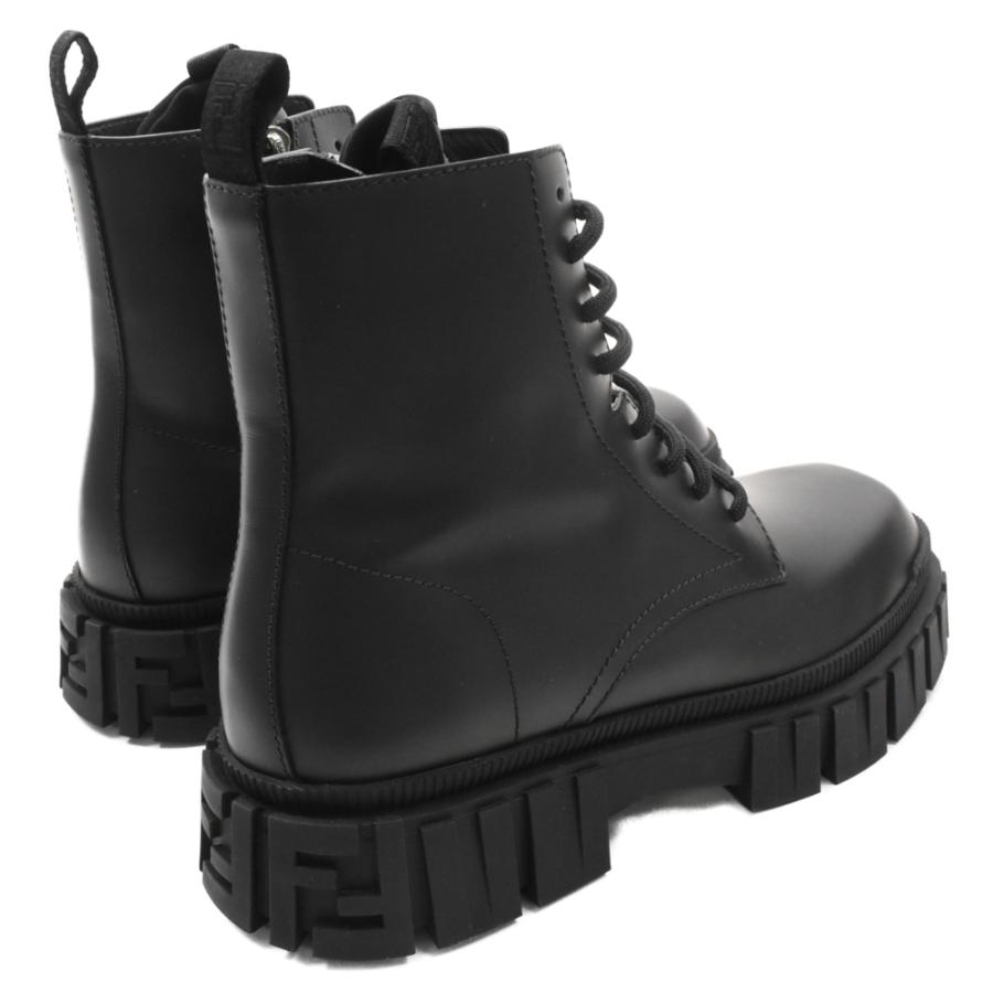 FENDI（フェンディ） FFロゴ サイドジップ ラバーブーツ ブラック