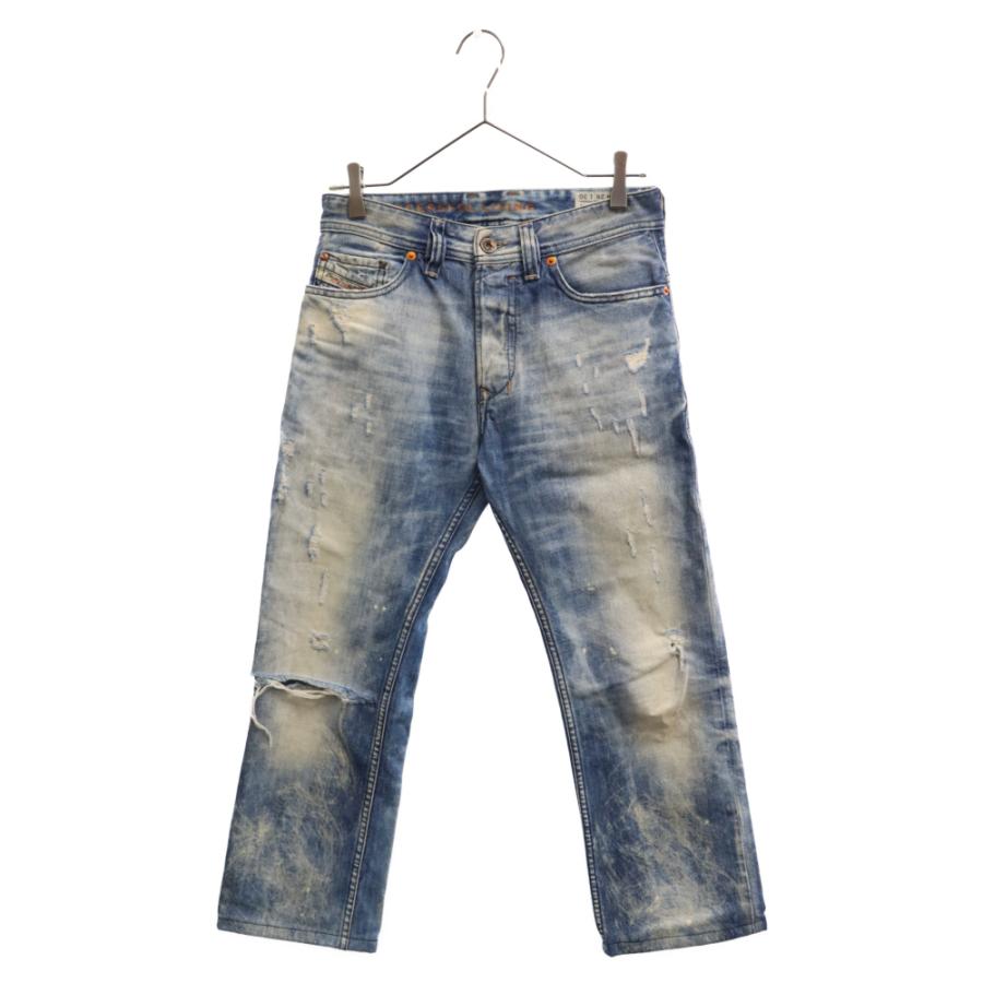 DIESEL ディーゼル SAFADO ダメージ加工 スリムフィットデニムパンツ 