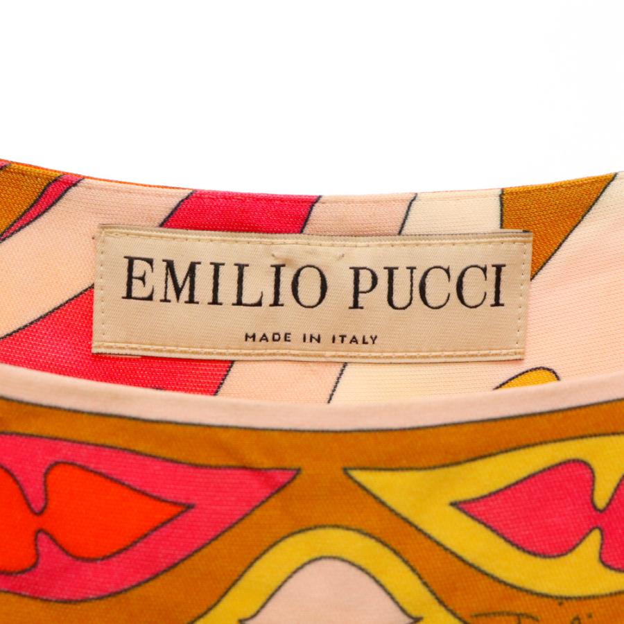 EMILIO PUCCI エミリオプッチ 総柄デザイン 長袖ワンピース ピンク レディース｜shopbring｜04