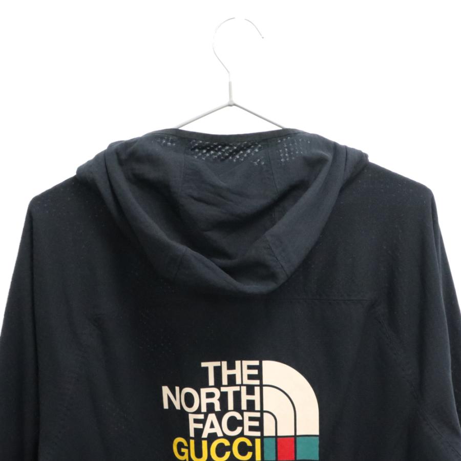 GUCCI グッチ 22SS×THE NORTH FACE ザノースフェイス ロゴプリント ジップアップパーカー ブラック 663909 ZM0C1｜shopbring｜04