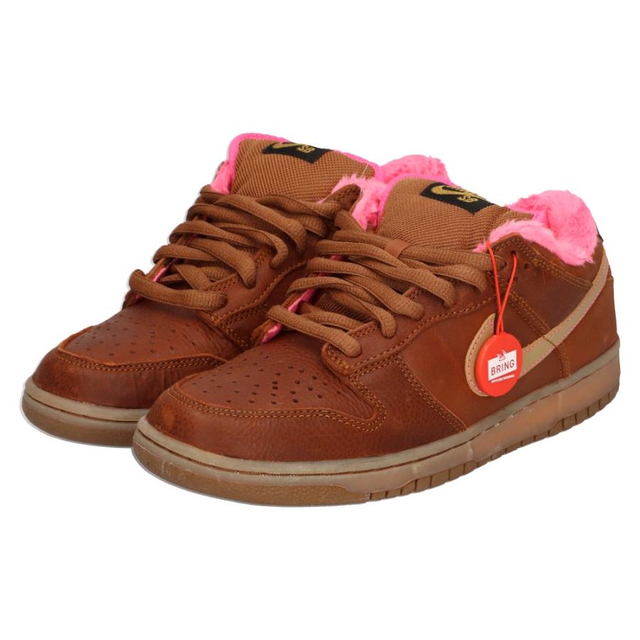 NIKE SB ナイキエスビー DUNK LOW PREMIUM SB GIBSON ダンク ローカットスニーカー ギブソン ブラウン/ピンク US8.5/26.5cm 313170-271｜shopbring｜03