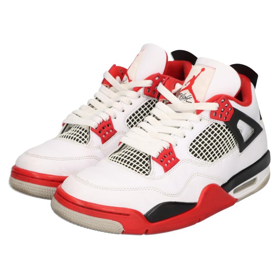 NIKE ナイキ AIR JORDAN 4 RETRO FIRE RED エアジョーダン4 ファイアーレッド ハイカットスニーカー ホワイト/レッド US10/28cm DC7770-160｜shopbring｜03