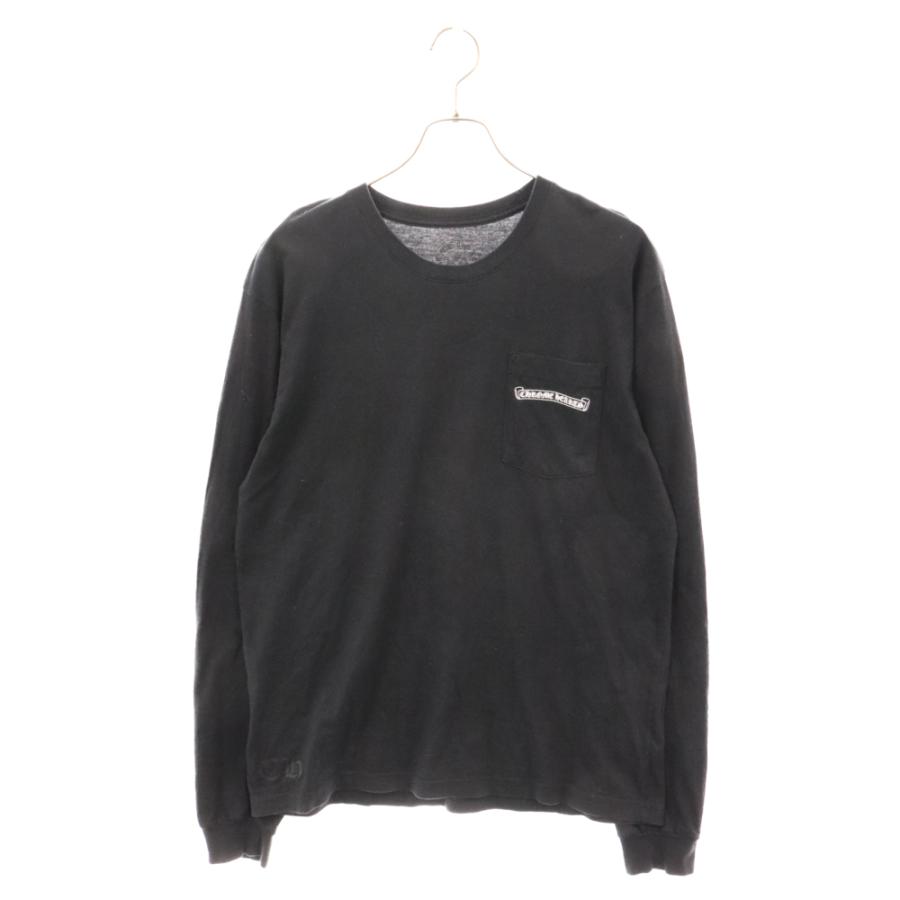 クロムハーツ 長袖カットソー 黒 クロムハーツ CHROME HEARTS 長袖 Tシャツ ロンT カットソー 胸