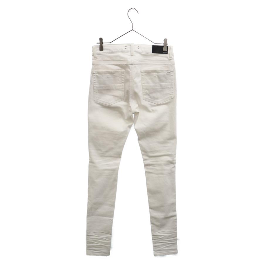 【最安値】【美品】AMIRI MX1 アミリ ホワイト スキニーデニム AMIRI（アミリ） MX1 バンダナダメージスキニーパンツ ホワイト
