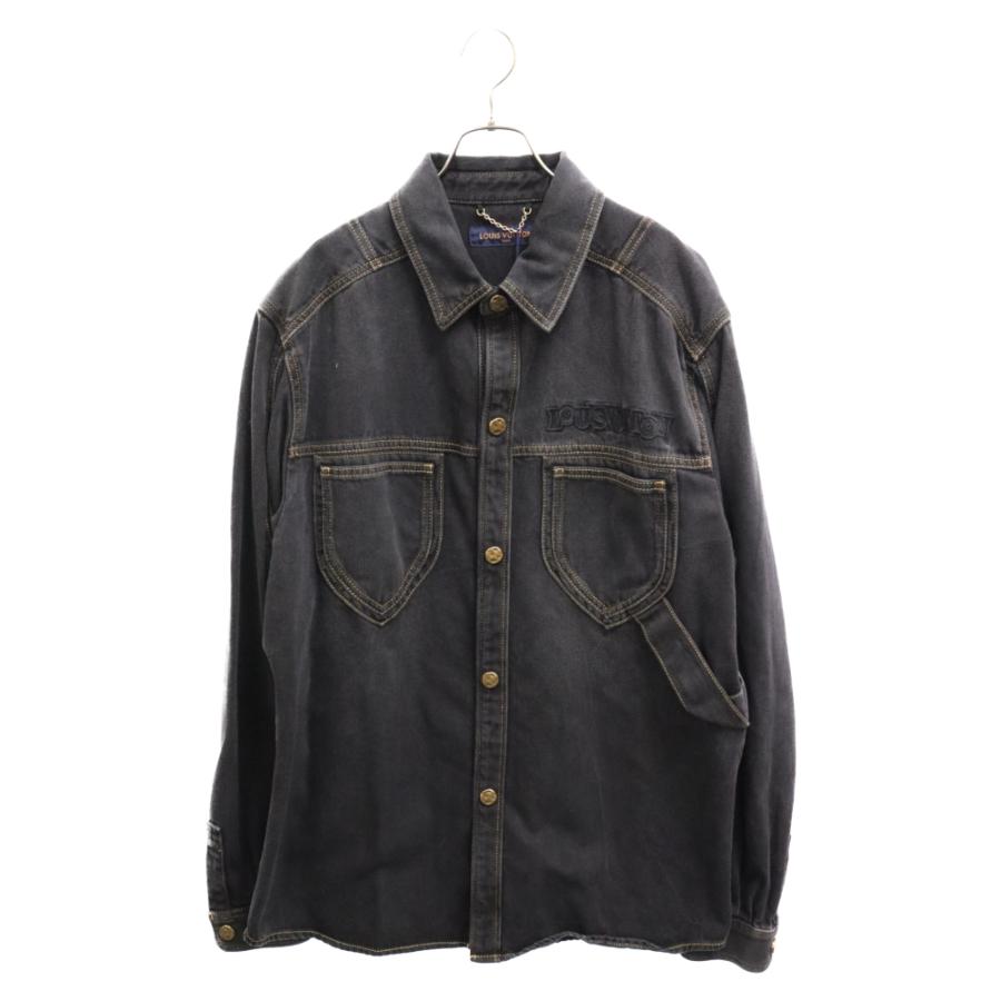 LOUIS VUITTON（ルイ・ヴィトン） 23SS ロゴ刺繍 デニム 長袖シャツ 金