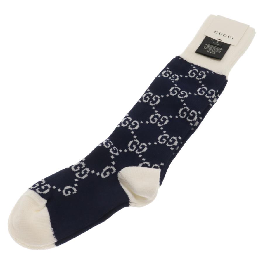 GUCCI グッチ GG Socks GG総柄 ソックス 靴下 ネイビー/ホワイト 476336 9224C230001BRING