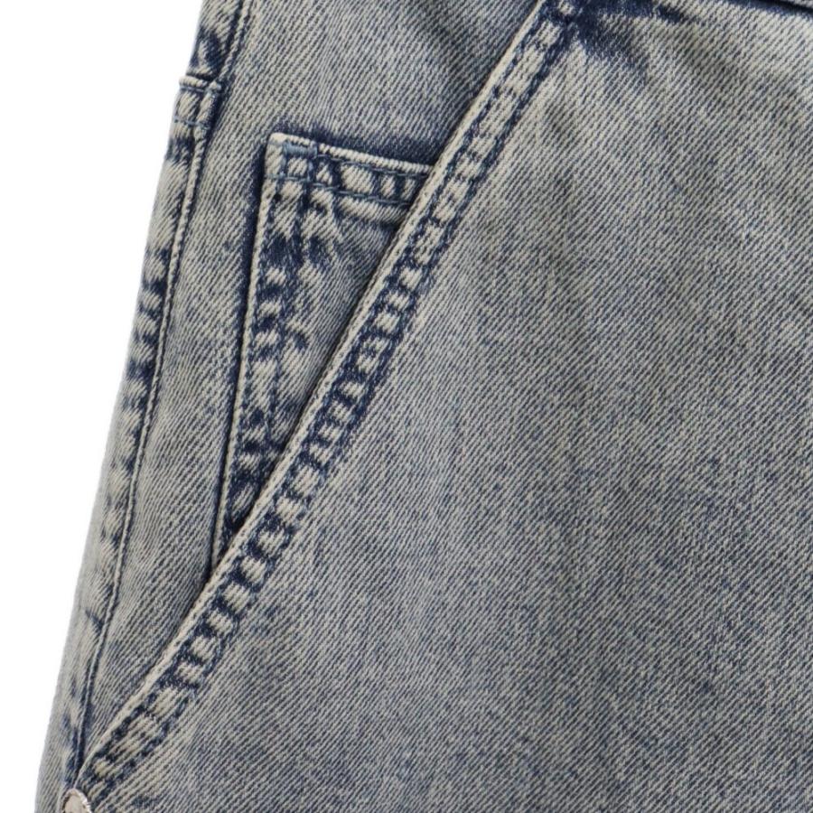 CHANEL シャネル 23SS メタル ココボタン フリル デニム パンツ 
