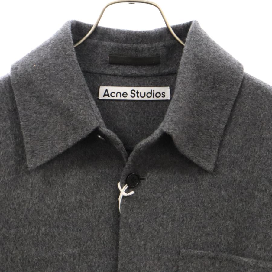 Acne Studios アクネ スティディオス 19AW Double face shirt jacket ダッフル フェイス シャツ ジャケット グレー FN-MN-OUTW000685｜shopbring｜03