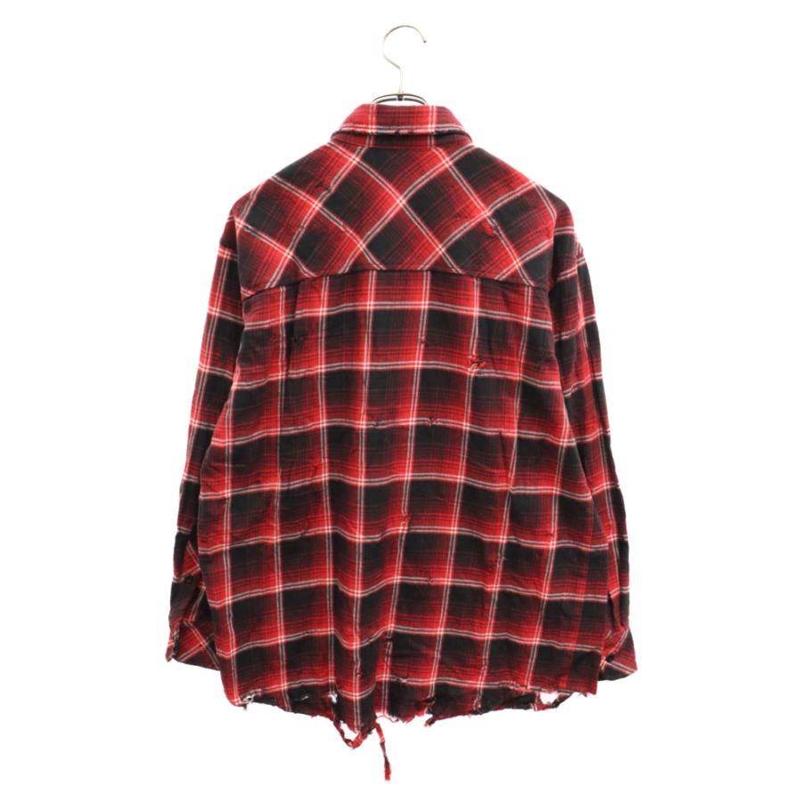 Rafu / Standerd shirt/長袖シャツ/M/コットン/RED/チェック Rafu ラフ 23SS STANDARD SHIRT スタンダード チェック長袖シャツ