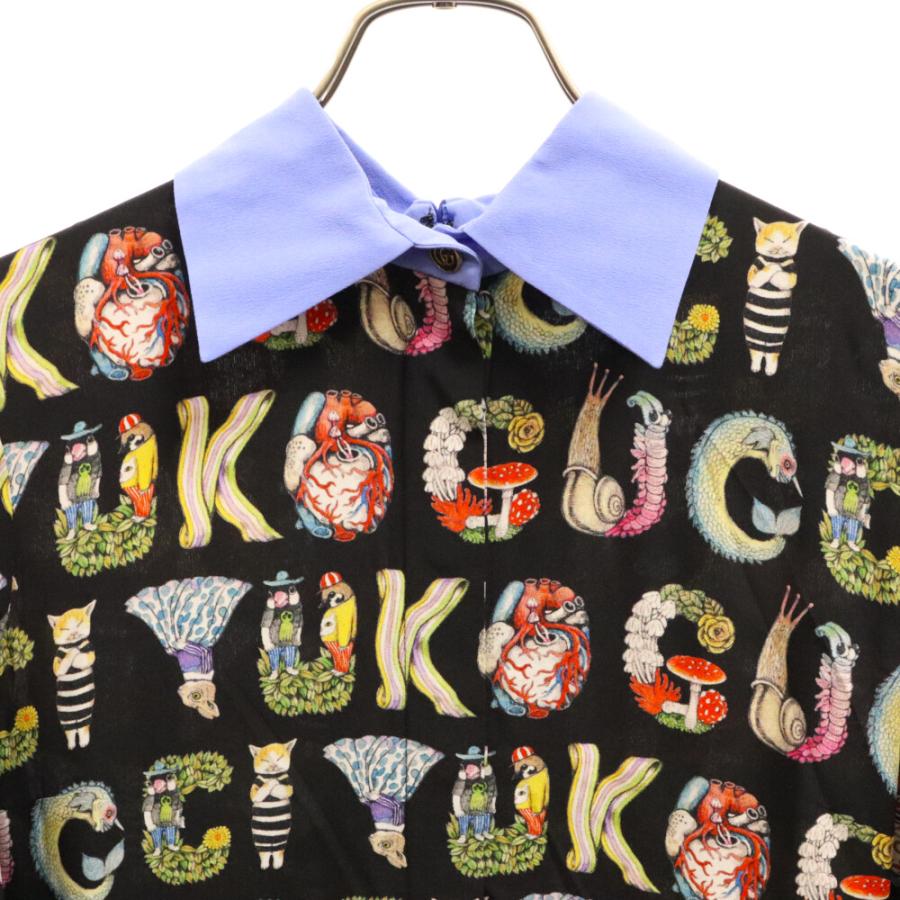 GUCCI グッチ ×ヒグチユウコ アニマルロゴ シルク ドレス GUCCI グッチ ×ヒグチユウコ アニマルロゴ シルク ドレス