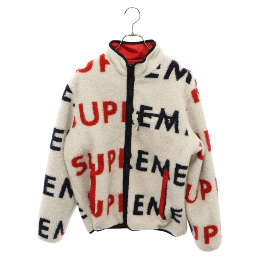 【新品タグ付き】Supreme リバーシブル ロゴ フリースジャケット Supreme Reversible Logo Fleece Jacket (FW18) - $228