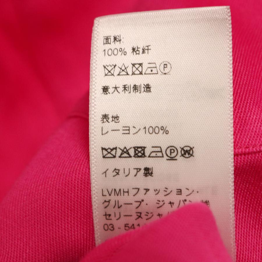 CELINE セリーヌ 22AW ロゴ刺繍ボーリング半袖シャツ ピンク