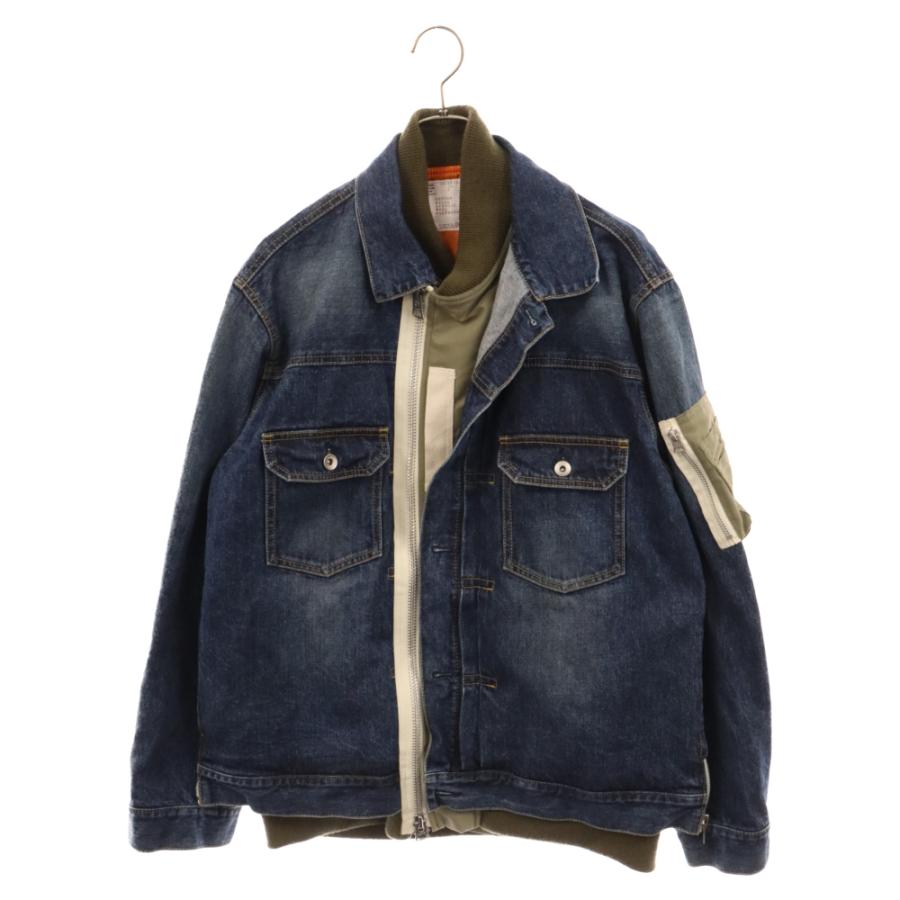 Sacai サカイ 24SS DENIM BLOUSON MA-1ドッキング デニム Sacai サカイ 24SS DENIM BLOUSON MA-1ドッキング デニム