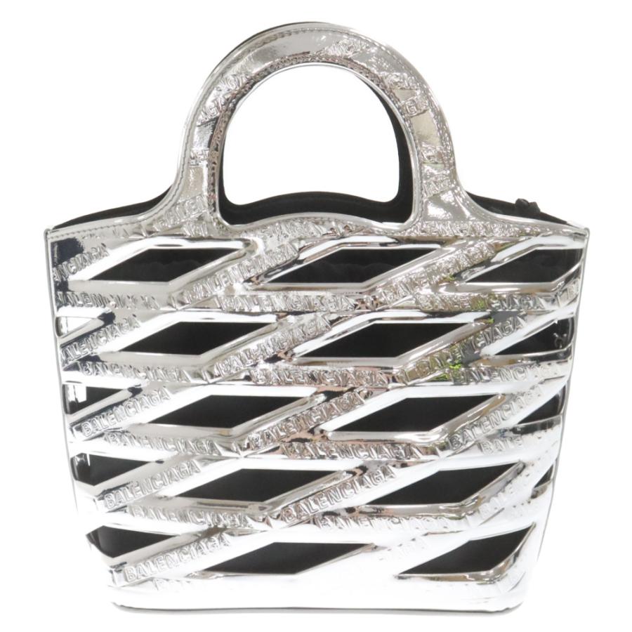美品 バレンシアガ ネオバスケット ショルダーバッグ シルバー かごバッグ シルバー（銀色）系 BALENCIAGA(バレンシアガ) かごバッグ(レディース