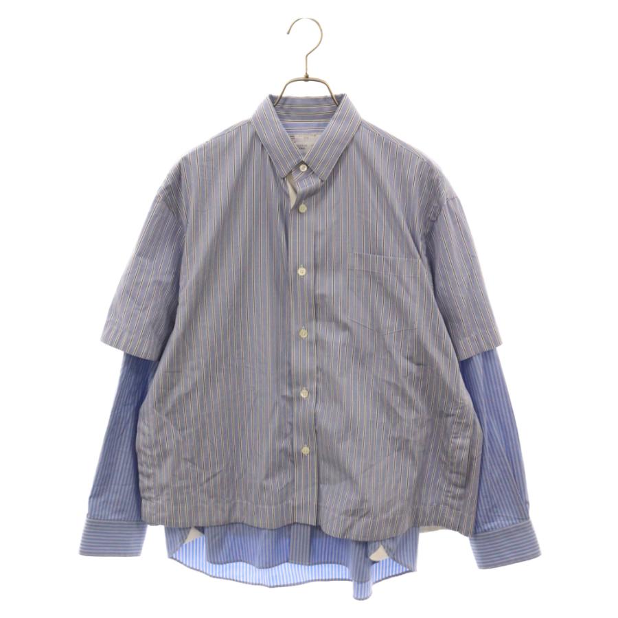 『sacai』サカイ(M) コットンポプリンプルオーバー　ドッキングトップス sacai』サカイ(M) コットンポプリンプルオーバー ドッキング