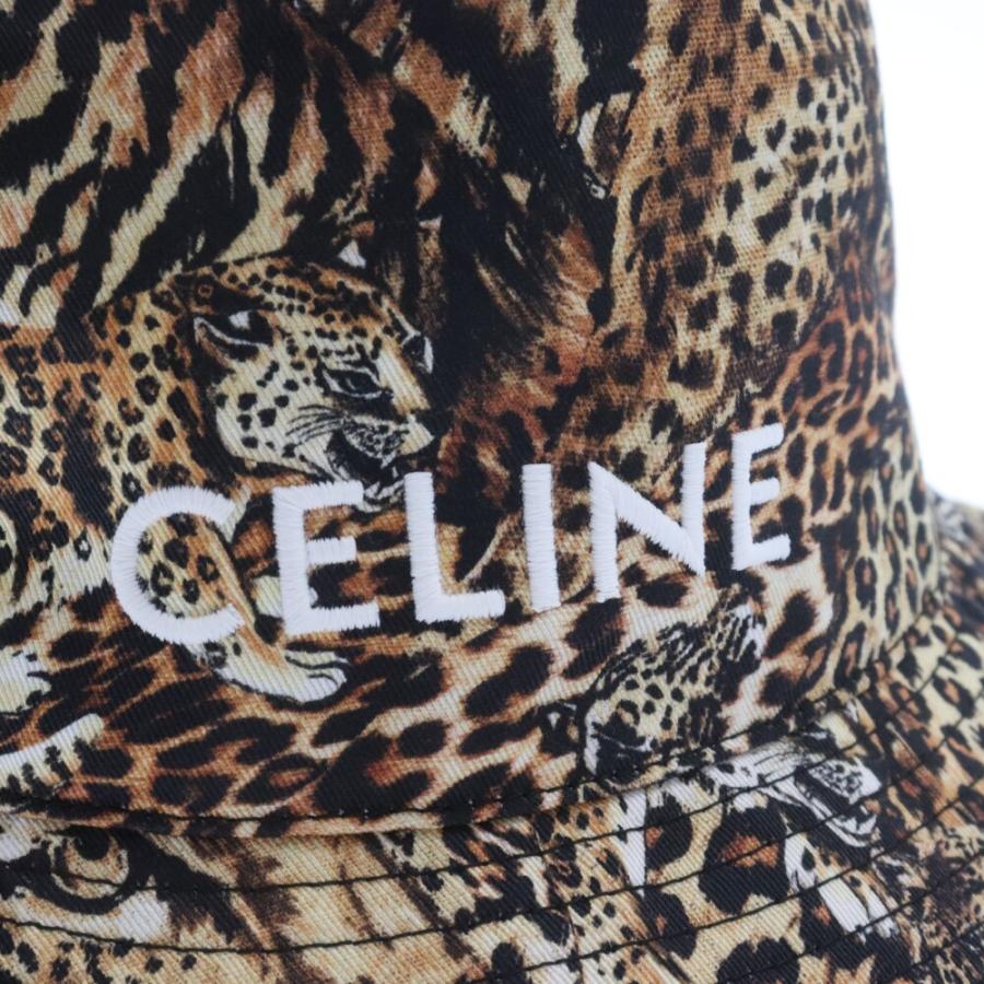 CELINE セリーヌ Logo-Embroidered Cotton-Gabardine Bucket Hat ロゴ 