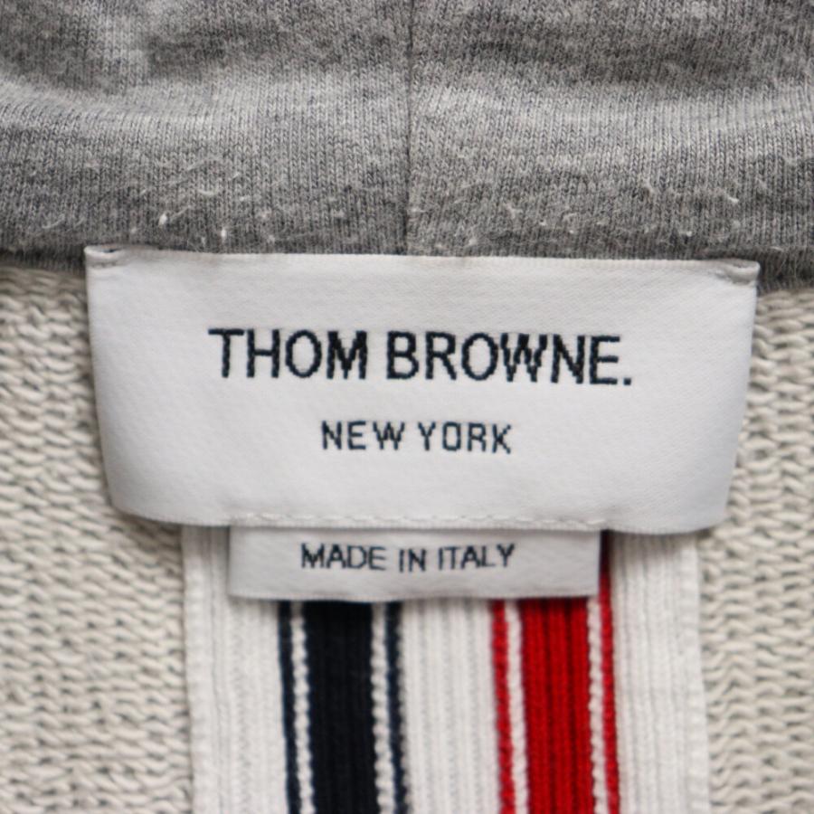 THOM BROWNE（トム ブラウン） HOODIE ZIP-UP PULLOVER IN CLASSIC