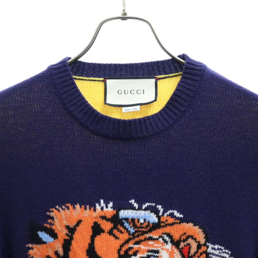 GUCCI（グッチ） Tiger Crewneck Wool Sweater タイガー ロゴ クルー 