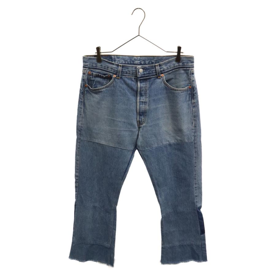 READYMADE（レディメイド） 24SS 再構築フレアデニムパンツ ブルー RE