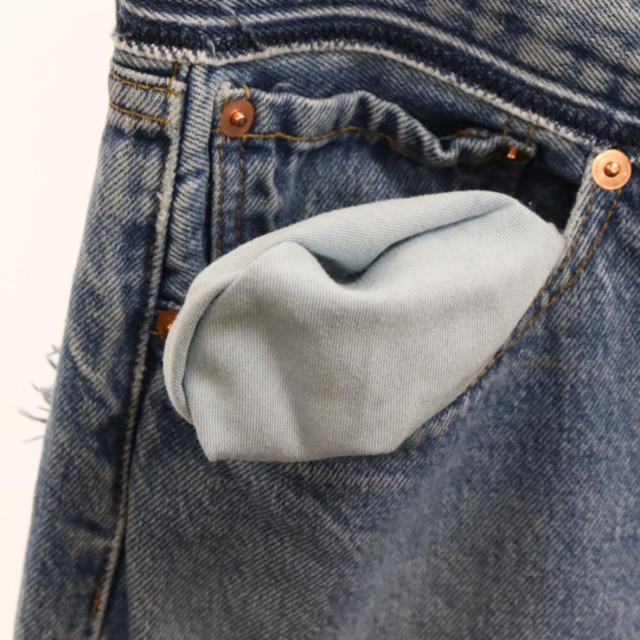 READYMADE（レディメイド） 24SS 再構築フレアデニムパンツ ブルー RE