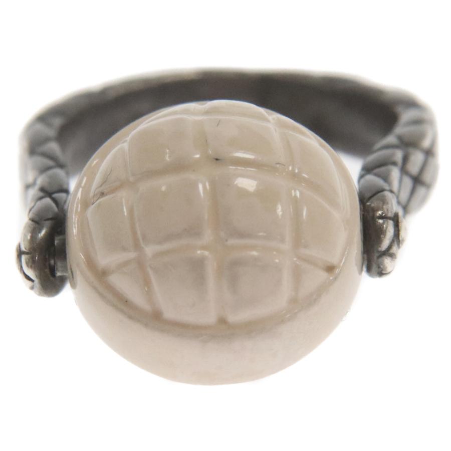 注目 BOTTEGA VENETA◇18K仕上げシルバー イントレッチオ リング