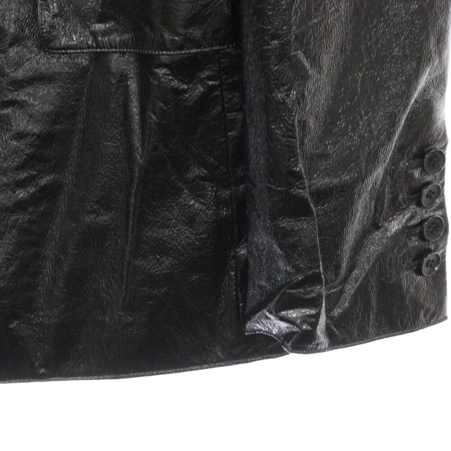 JOHN LAWRENCE SULLIVAN ジョンローレンスサリバン 21AW 1B SINGLE JACKET エナメルコーティング シングルテーラードジャケット ブラック 1B011-0121-15 JOHN LAWRENCE SULLIVAN（ジョン ローレンス サリバン） 21AW 1B