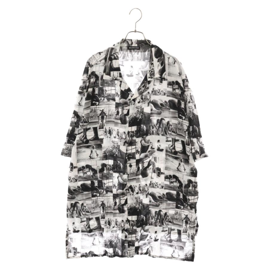 バレンシアガ 19SS Yoga Print Vacation Shirt ヨガプリント  