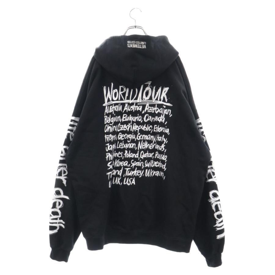 ヴェトモン ワールドツアー ロゴ フーディー パーカー 国内発】VETEMENTS ワールドツアー ロゴ パーカー フーディ