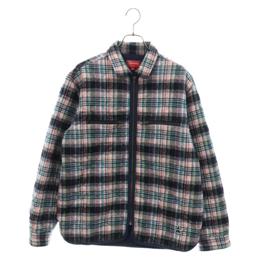 SUPREME (シュプリーム) キルティングブルゾン ネイビー