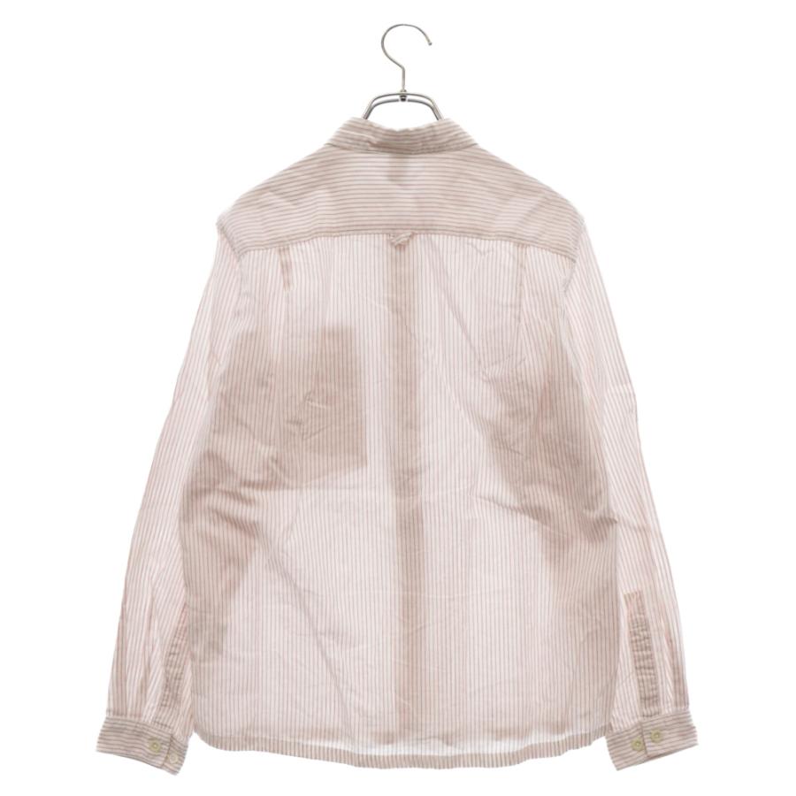 ［美品］マーガレットハウエル オープンカラー 長袖シャツ ストライプ MARGARET HOWELL マーガレットハウエル ストライプ 長袖シャツ