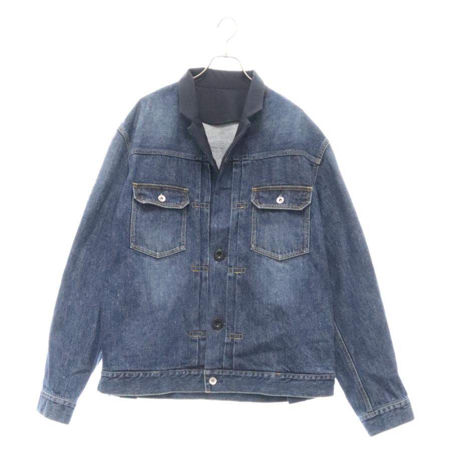 sacai Sacai サカイ ブルー スタンドカラー デニムジャケット sacai Sacai サカイ ブルー スタンドカラー デニムジャケット