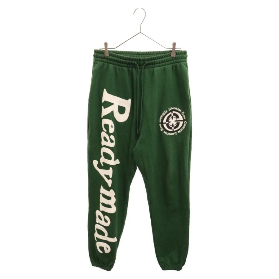 READYMADE（レディメイド） 22AW RM SWEAT PANTS/GREEN ロゴ
