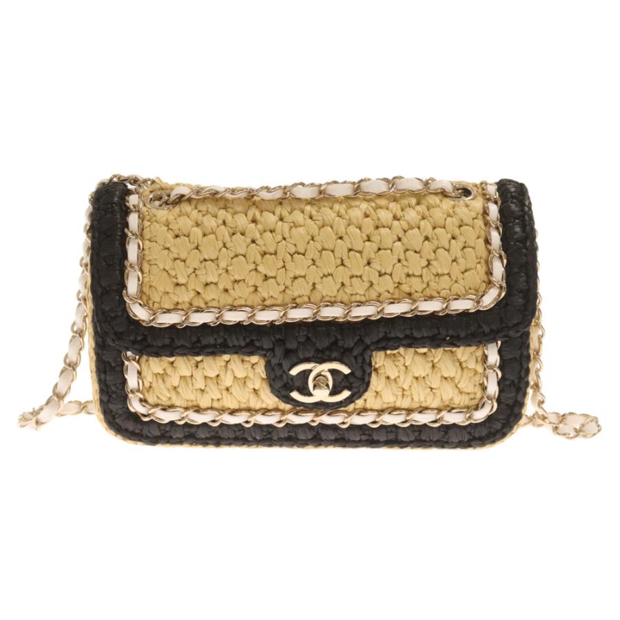 CHANEL（シャネル） ラフィア シングルフラップ チェーンショルダー
