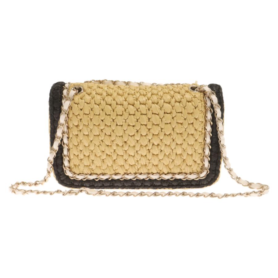CHANEL（シャネル） ラフィア シングルフラップ チェーンショルダー