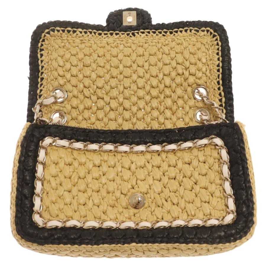 CHANEL（シャネル） ラフィア シングルフラップ チェーンショルダー