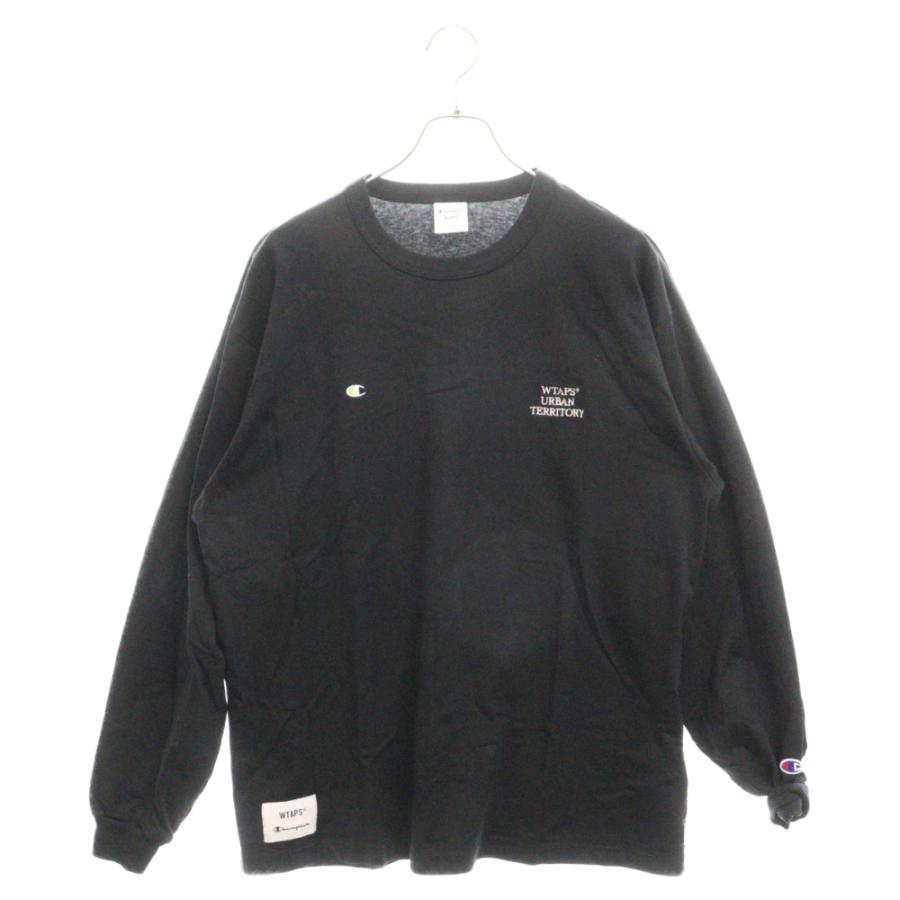 WTAPS ダブルタップス × Champion チャンピオン ロゴ刺繍 クルーネック 