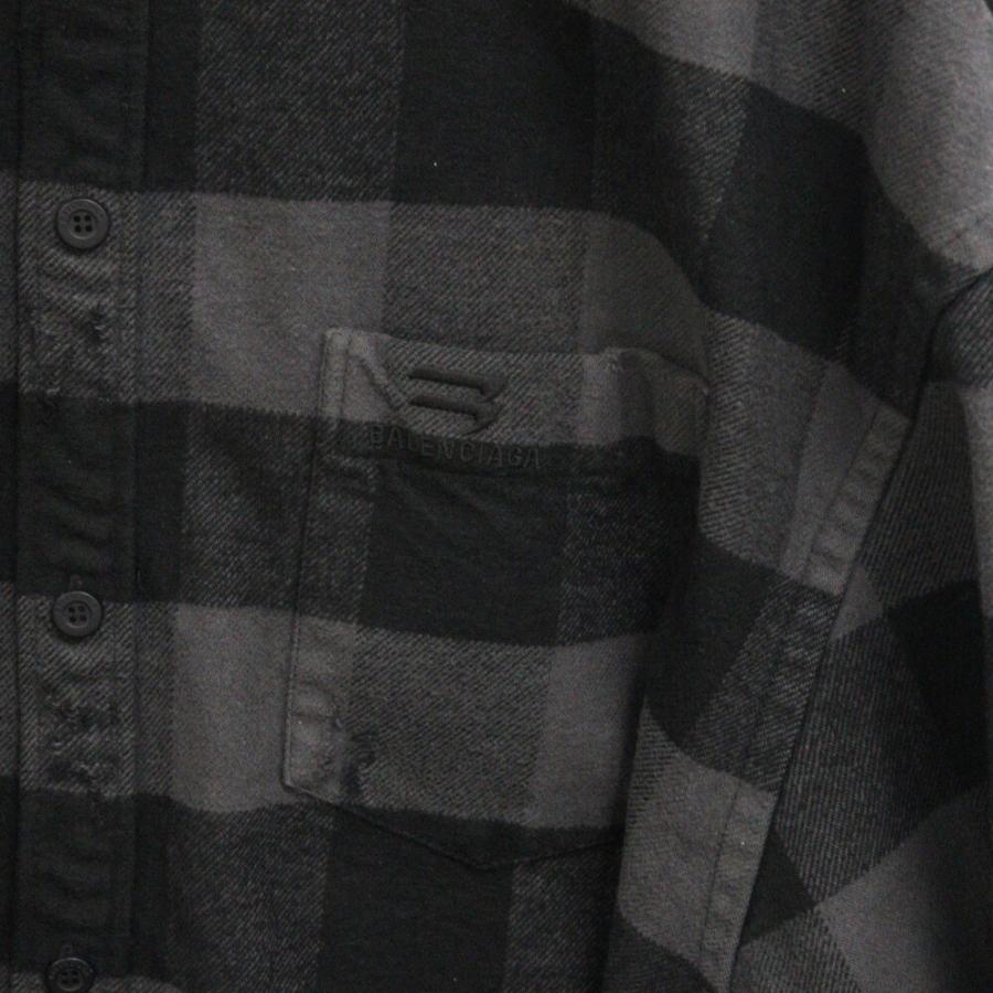 BALENCIAGA バレンシアガ 22SS オーバーサイズチェック長袖 BALENCIAGA バレンシアガ 22SS オーバーサイズチェック長袖