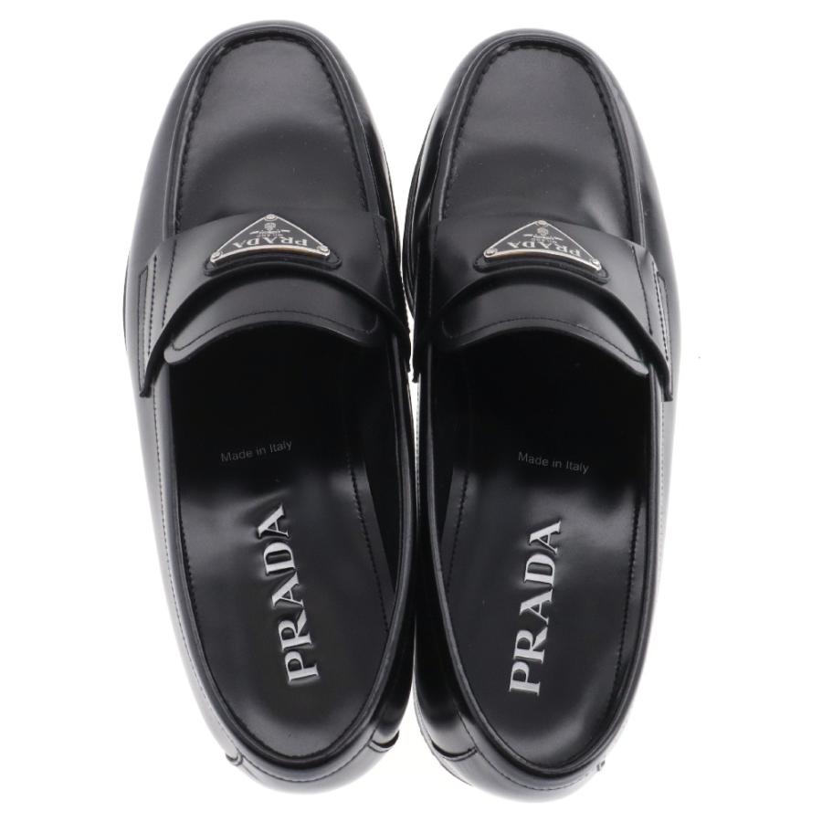 PRADA プラダ 24SS 三角ロゴプレート付き ブラッシュドレザー PRADA プラダ 24SS 三角ロゴプレート付き ブラッシュドレザー